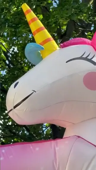 Video der Einhorn-Hüpfburg